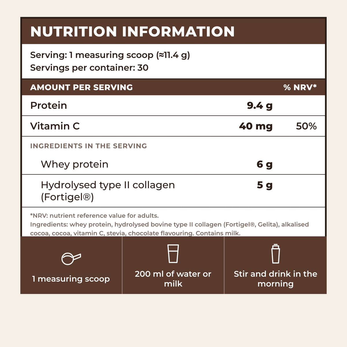 ProtoCol Collagen & Protein nutrition information and how to take it
