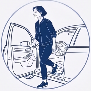 Getting out of the car