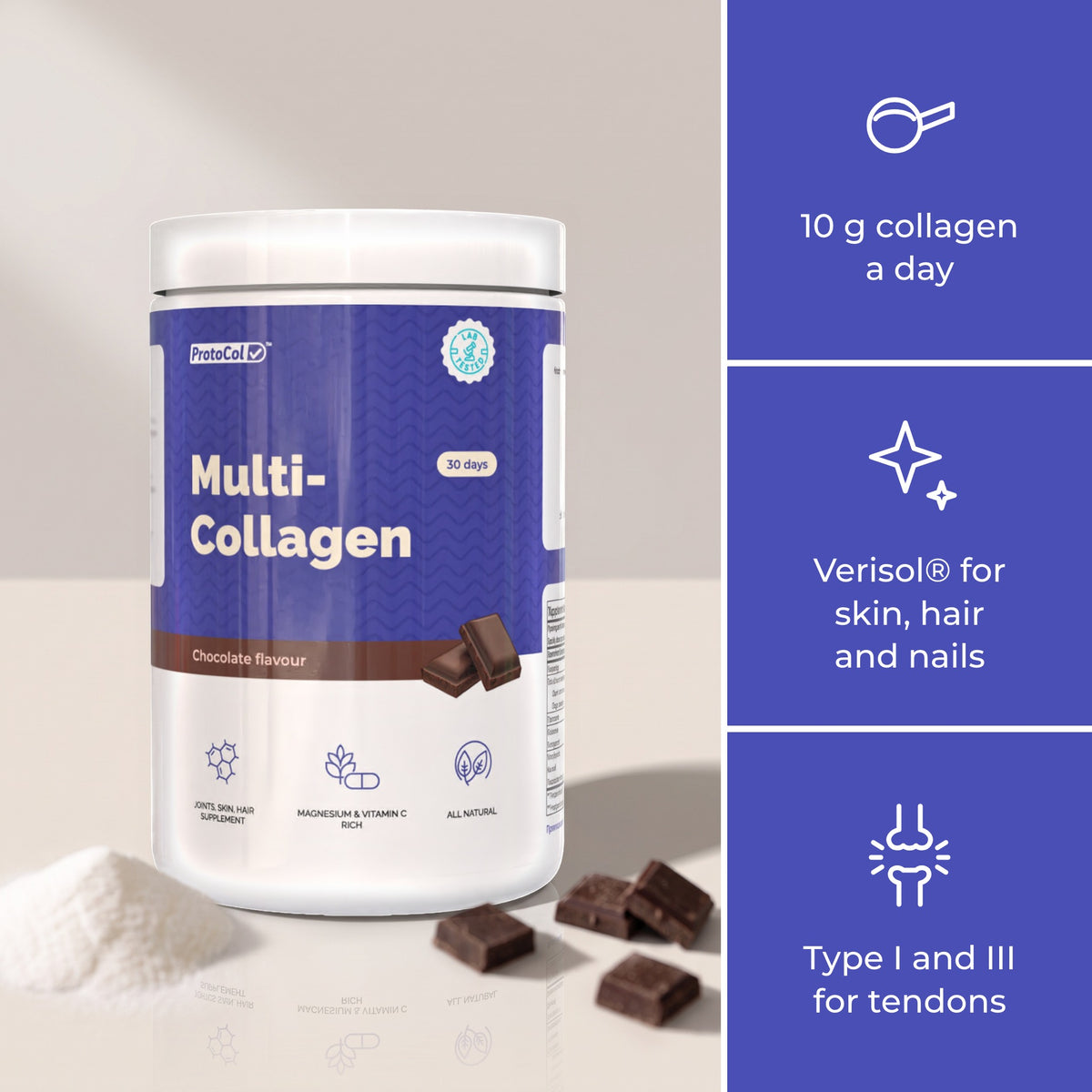 ProtoCol Multi Collagen: 10 g collagen a day with Verisol®