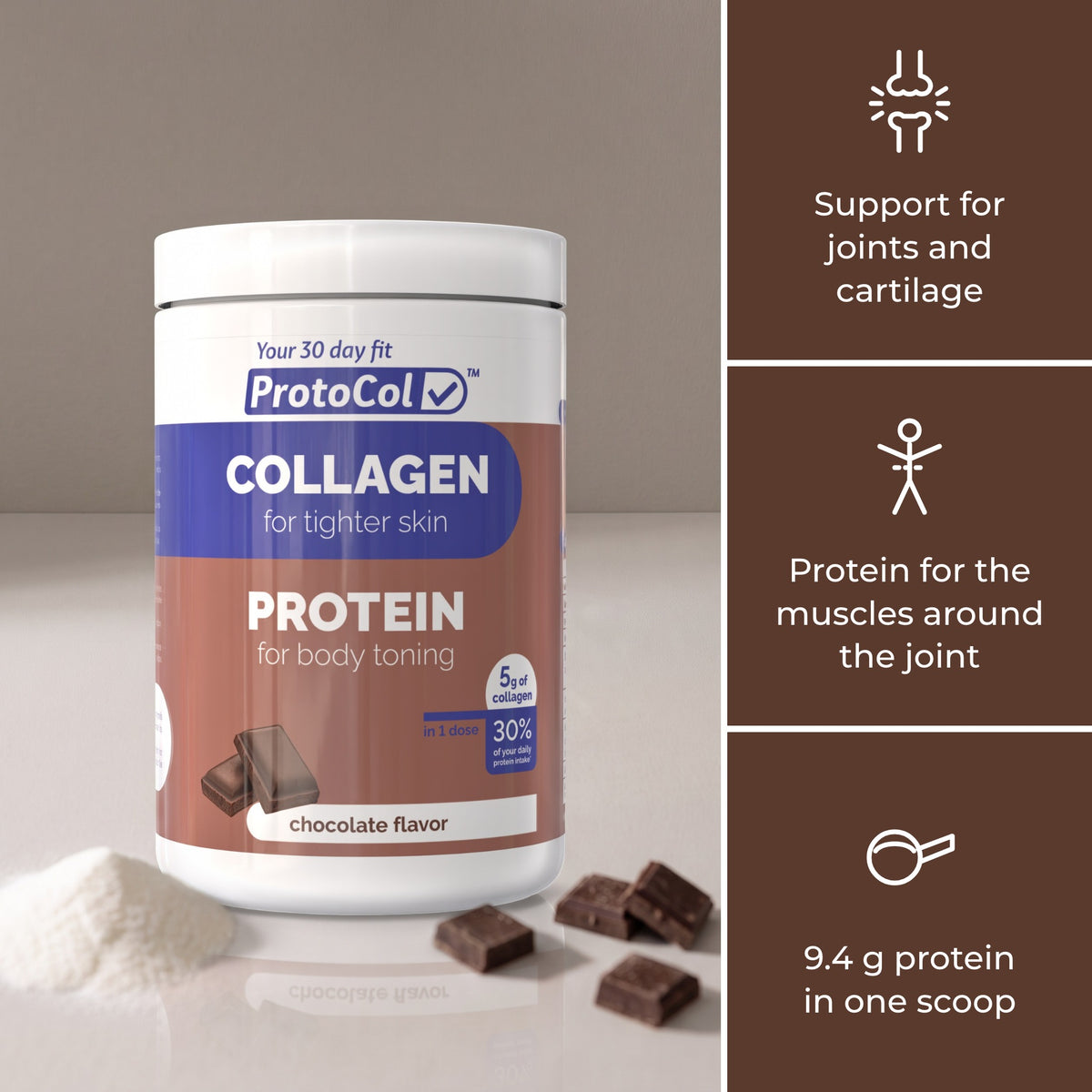 ProtoCol Collagen & Protein: support for the joints and protein for the muscles