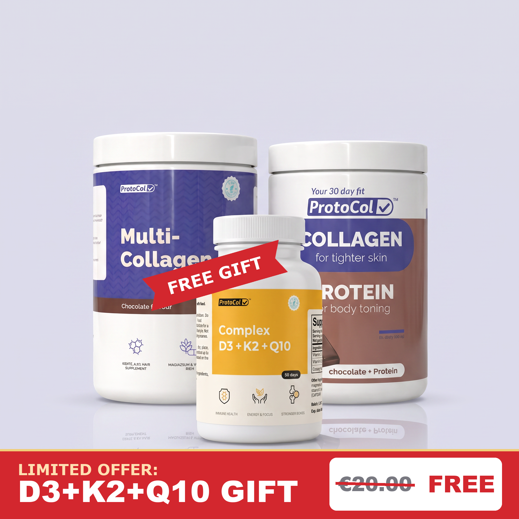 CollagenMax Bundle with FREE D3+K2+Q10 gift
